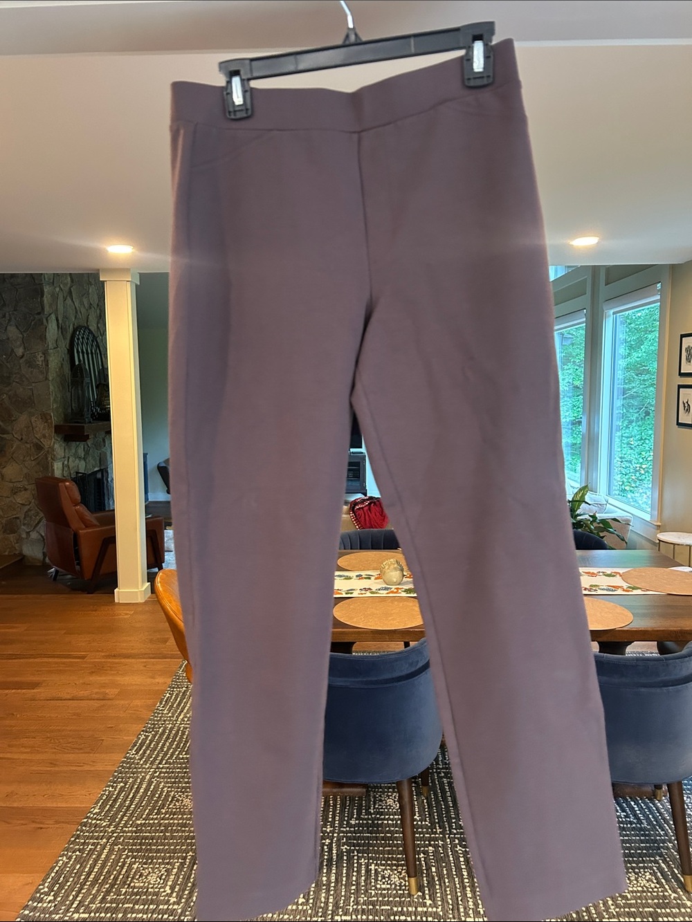 Michael Kors Straight-Leg Pants in Dusty Plum